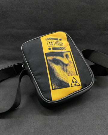 Radioactive Skull Faux Leather Side Sling Bag