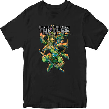 Ninja Turtles Sword Attack 100% Cotton T-shirt