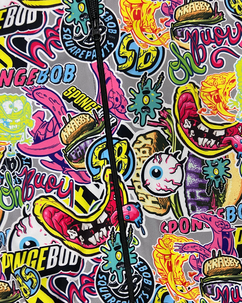 Spongebob Krustry Pattern Bomber Jacket