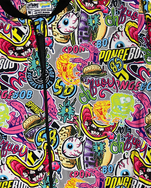 Spongebob Krustry Pattern Bomber Jacket