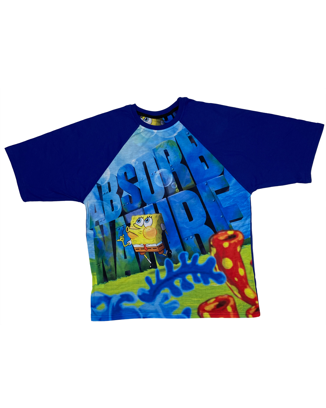 Spongebob Absorb Nature Oversized Raglan T-shirt