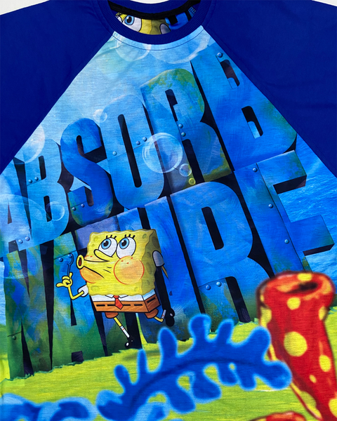 Spongebob Absorb Nature Oversized Raglan T-shirt