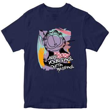 Garfield Face Outta My Space 100% Cotton T-shirt