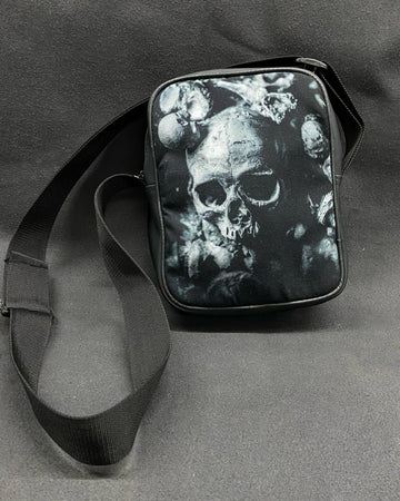 Ruined SkullsFaux Leather Side Sling Bag