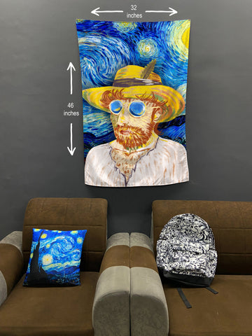 Van Gogh Starry Night Room Flag