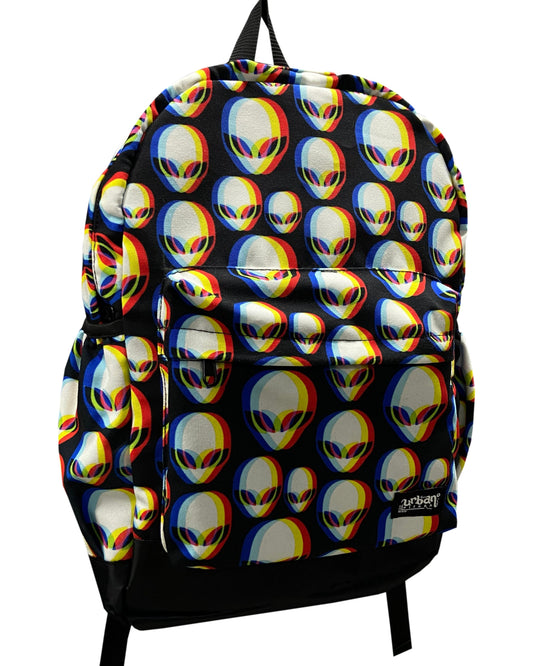 Trippy Alien Canvas Backpack