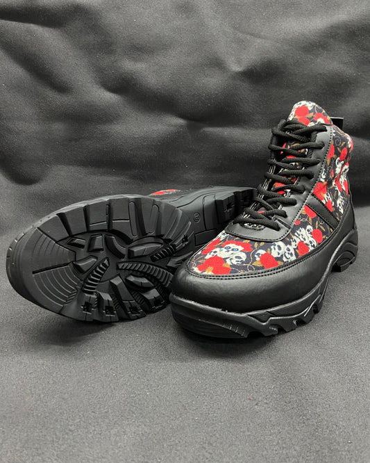 Skull Roses Top Canvas Sneakers