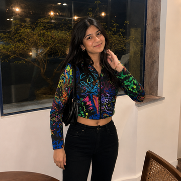 Acid Trip Athleisure Crop Jacket