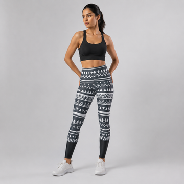 Aztec Black Leggings