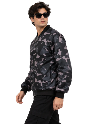 Camo Black Bomber Jacket