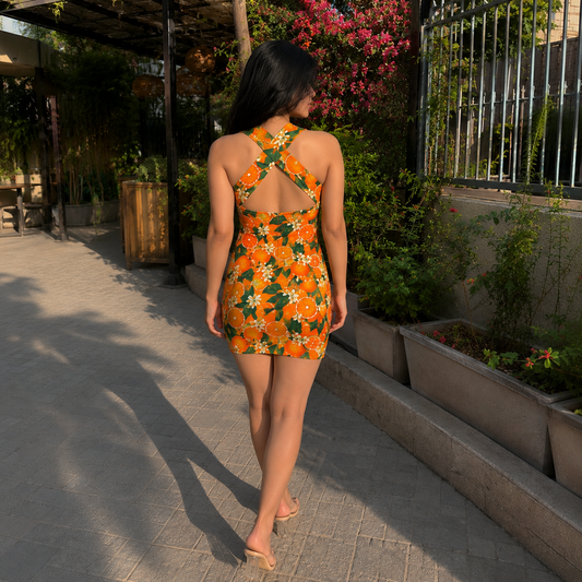 Citrus Blossom Cross Back Dress