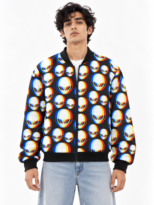 Trippy Alien Bomber Jacket