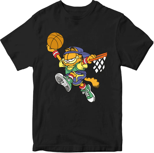 Garfield Basketball 100% Cotton T-shirt
