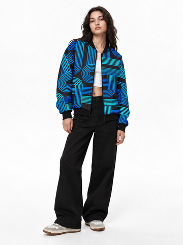 Neon Tubes Bomber Jacket women