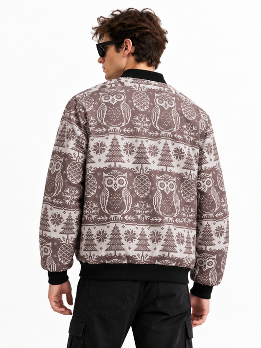Winter Owl Bomber Jacket