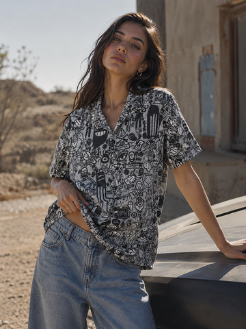 Grey Doodle Shirt