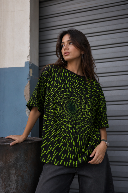 Female Neon Illusion Oversized T-shirt