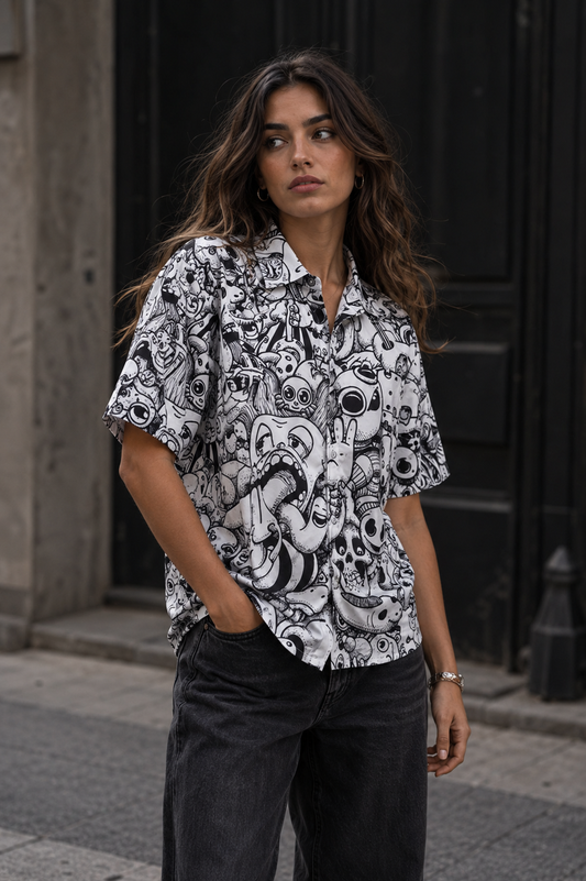 White Doodle Shirt