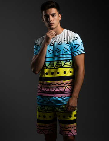Painted Tribal T-shirt and Shorts Combo