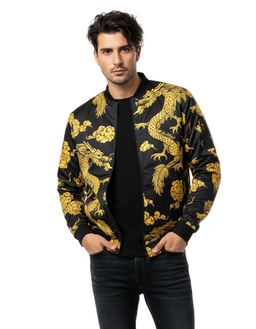 Dragon Master Black Bomber Jacket