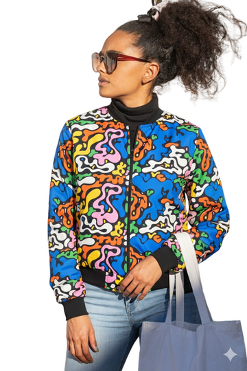 Camo Bubbles Bomber Jacket women