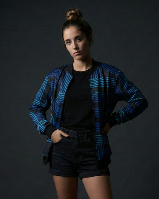 Neon Tubes Bomber Jacket women