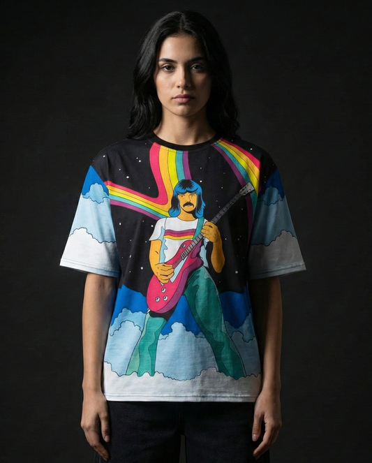 Guitar Lord Vibgyor Oversized Tshirt