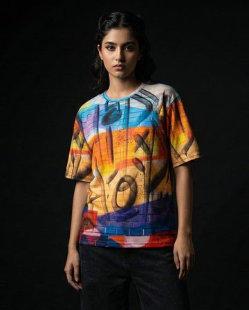 HipHop Graffiti Oversized T-shirt 50% OFF