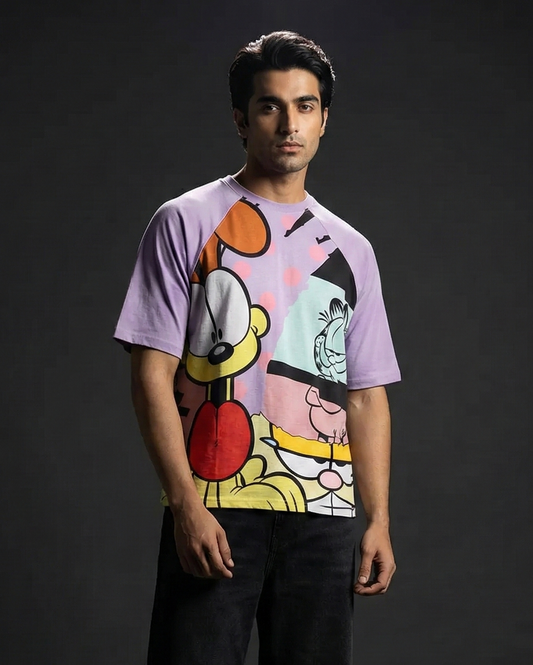 Garfield & Odie Oversized Raglan T-shirt