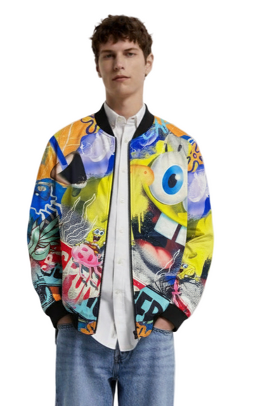 SpongeBob Fun Mag Bomber Jacket