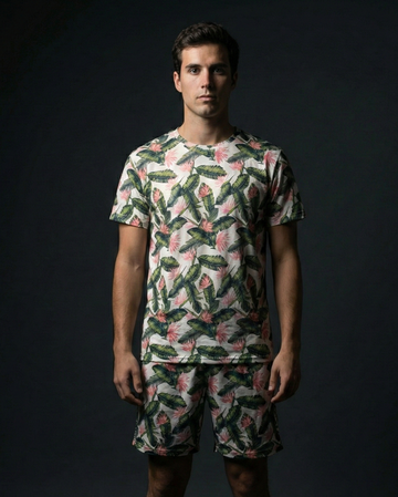 Tropical T-shirt and Shorts Combo