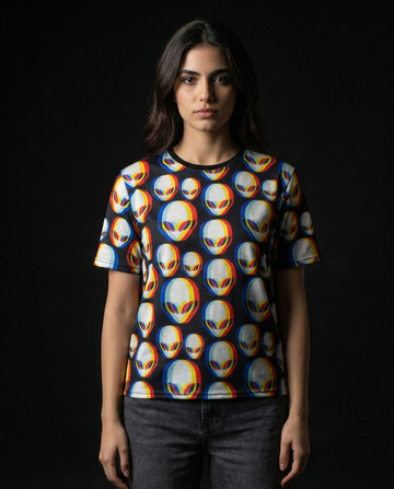 Trippy Alien Oversized Tshirt 50% OFF