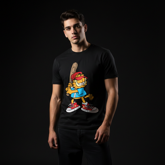 Garfield Baseball 100% Cotton T-shirt
