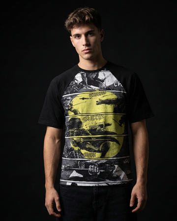 Ninja Turtles Comic Battle Oversized Raglan T-shirt