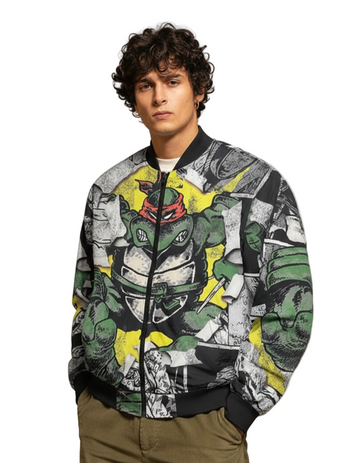 Ninja Turtles Comic Blast Bomber Jacket