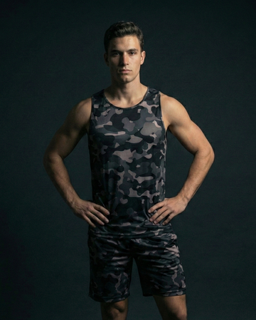 Camoflague Tank and Shorts Combo