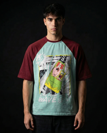 Spongebob Ride Your Wave Oversized Raglan T-shirt
