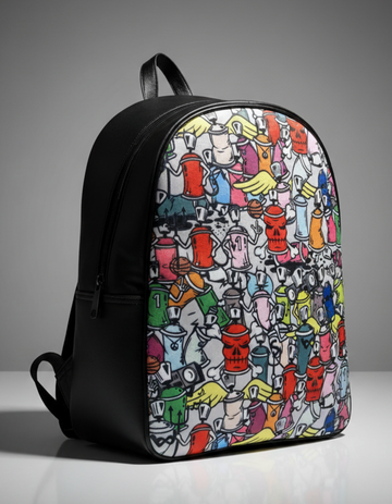 Cans D Faux Leather Backpack