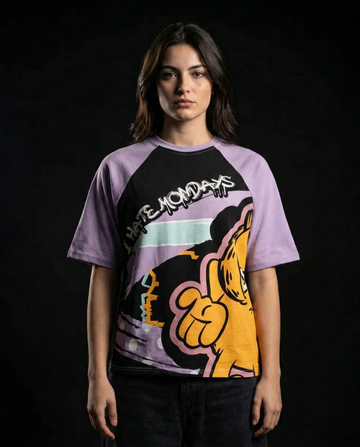 Garfield Hate Mondays Oversized Raglan T-shirt