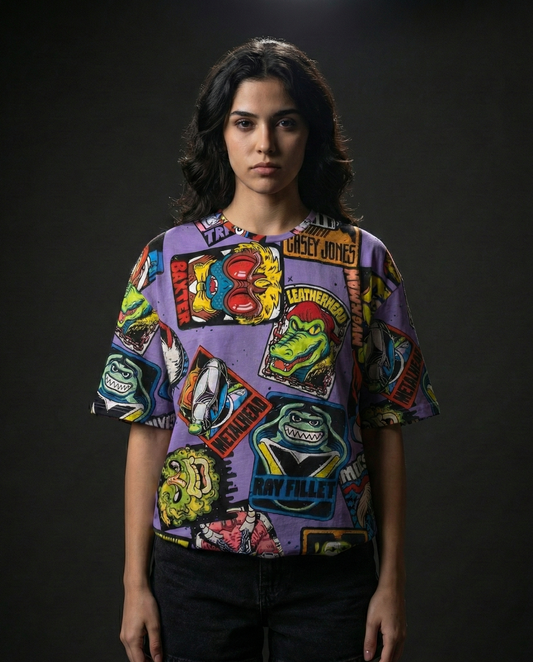 Ninja Turtles Enemies Oversized T-shirt