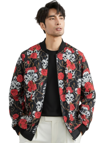 Skull Roses Bomber Jacket
