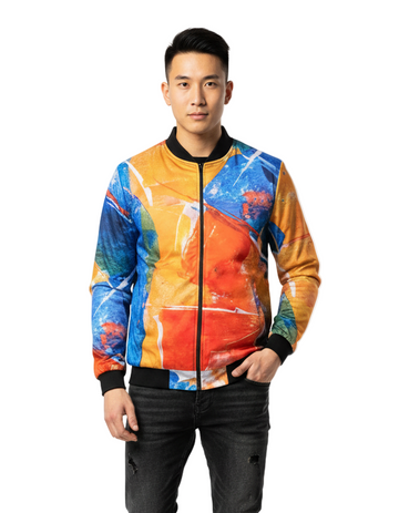 Abstract Bomber Jacket