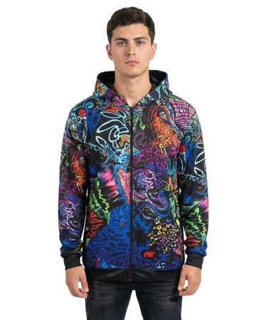 Acid Trip Zipper Hoodie