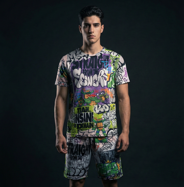 Ninja Turtles Straight Outta T-shirt Shorts Combo