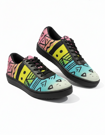 Painted Tribal Canvas Sneakers