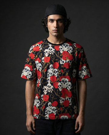 Skulls & Roses Oversized Tshirt