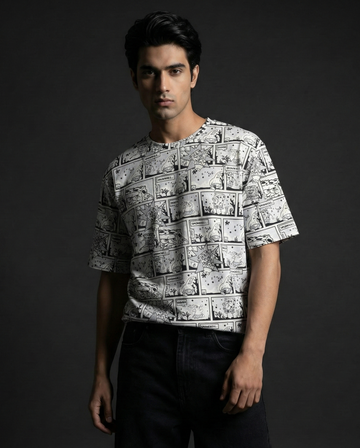 Spongebob Comic Strips Oversized T-shirt