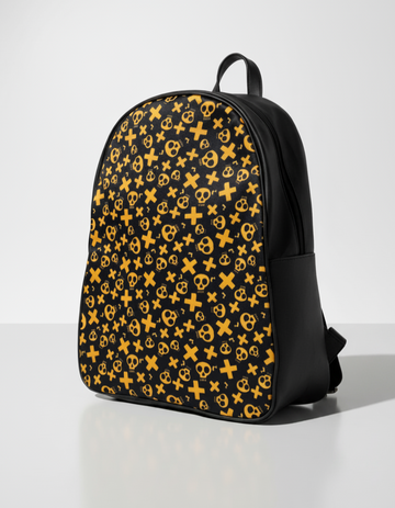 Skully D Faux Leather Backpack