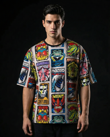 Ninja Turtles Enemies United Oversized T-shirt