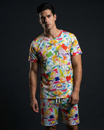 Ninja Turtles Glitch Art T-shirt Shorts Combo